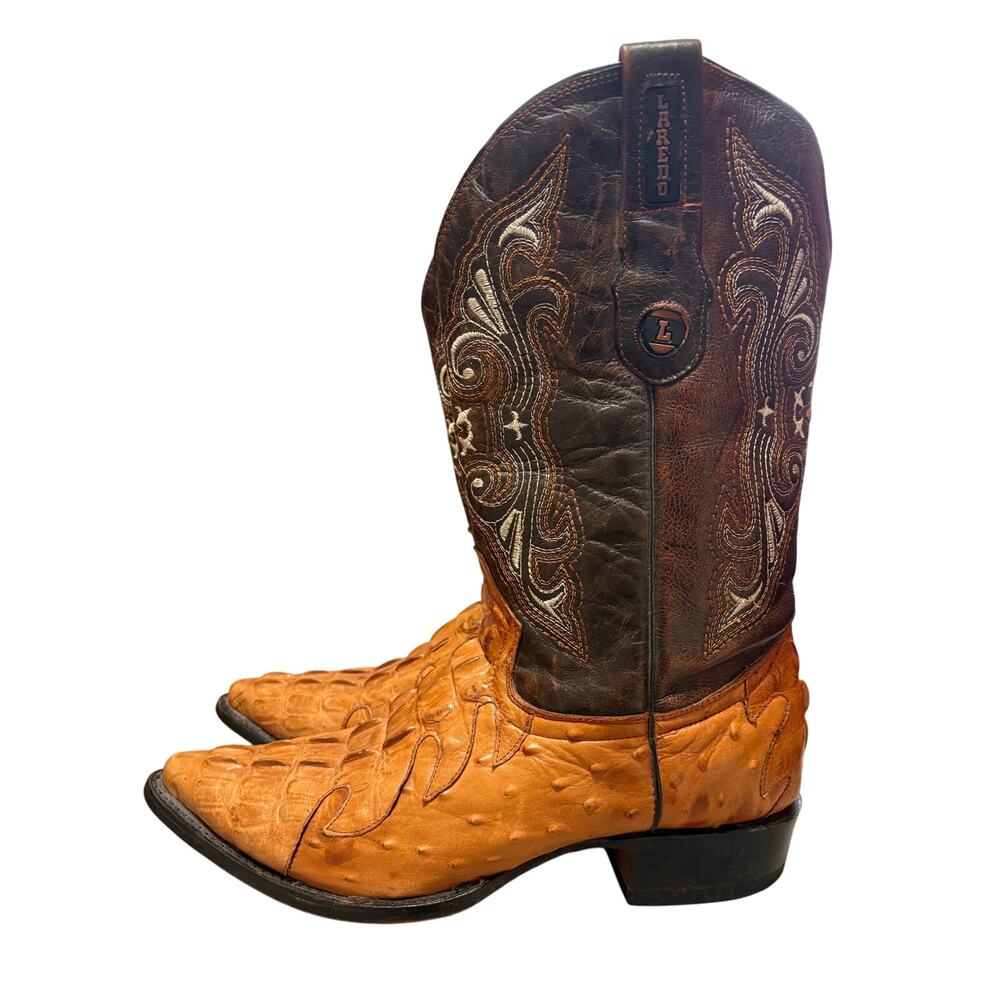Men's Two-Tone Brown Leather Western Cowboy Boots